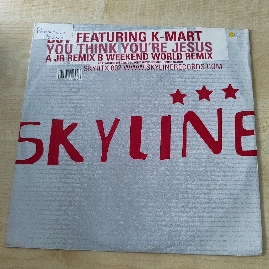 DJV feat. K-Mart - You Think You're Jesus - 12 inch - 2001, Gebruikt, House, Ophalen of Verzenden, 12 inch