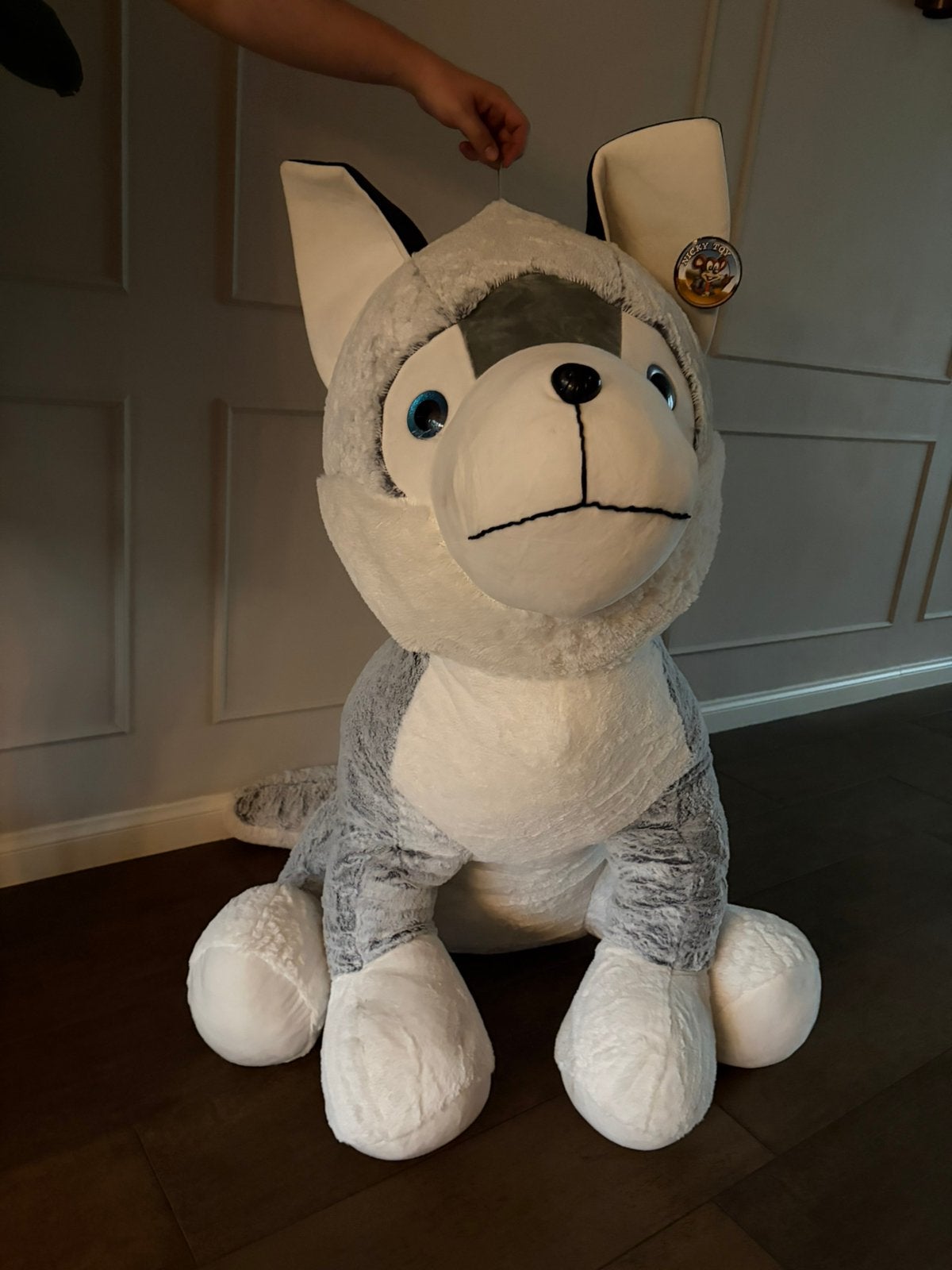 Grote hondenknuffel, Ophalen, Grijs, Nieuw, Hond