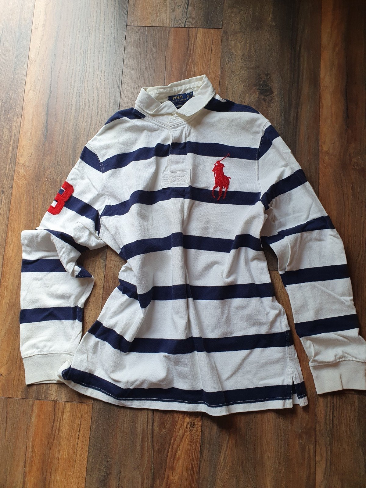Polo Ralph Lauren Rugby Shirt Gestreepte Polo Maat M, Ophalen of Verzenden, Polo Ralph Lauren, Gedragen, Maat 48/50 (M)