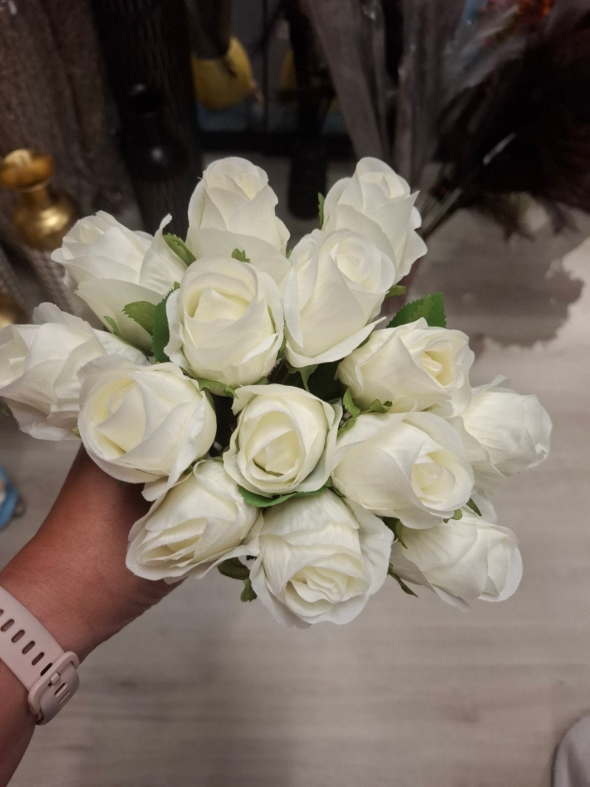 Bosje van 14 witte kunst rozen, Ophalen of Verzenden, Rozen, Rozen, Rozen