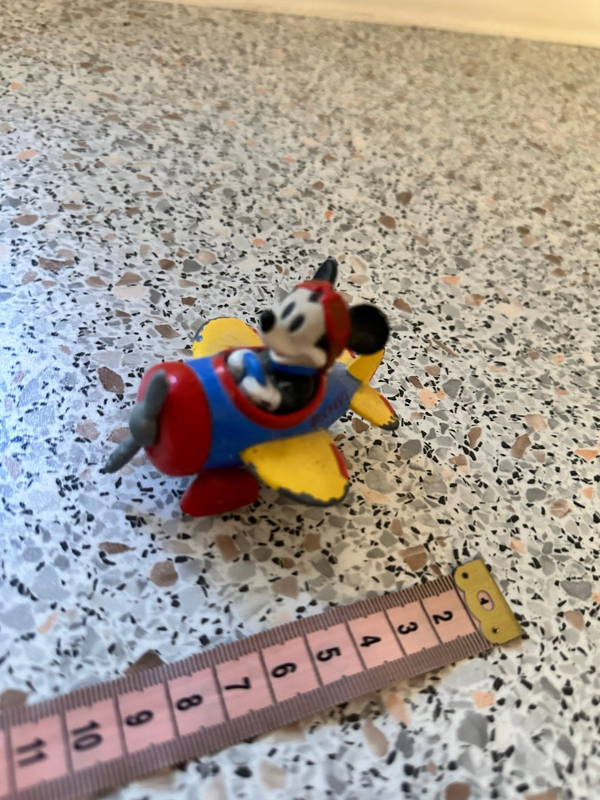Vintage Mickey Mouse vliegtuigje speelgoed, Ophalen of Verzenden, Gebruikt
