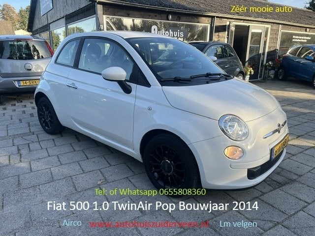 Fiat 500 0.9 TWINAIR C (bj 2014), Auto's, Gebruikt, Euro 6, 840 kg, Wit