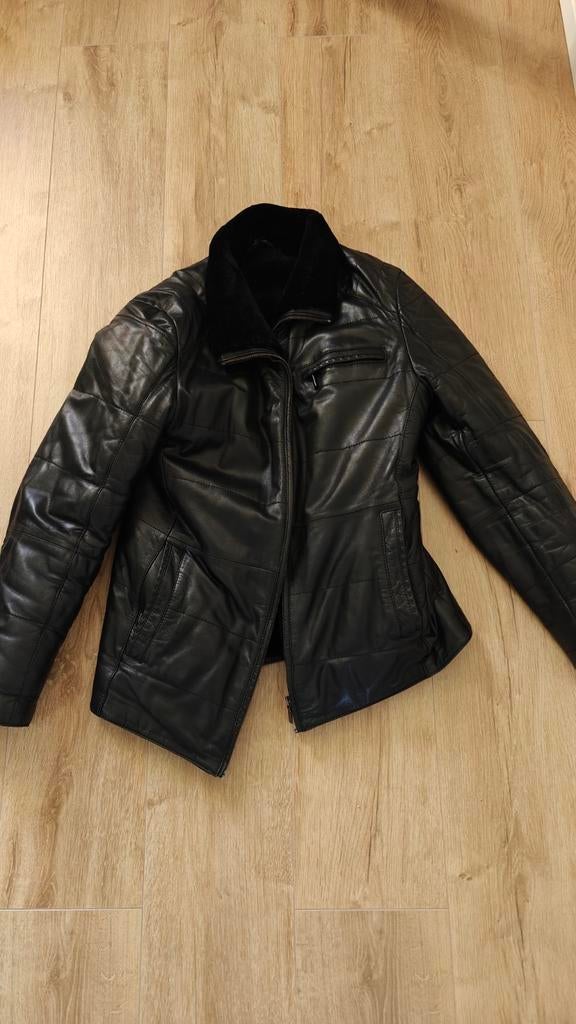 Zwarte Shearling Jas, Kleding | Heren, Jassen | Winter, Ophalen of Verzenden, Gedragen, Maat 46 (S) of kleiner, Zwart