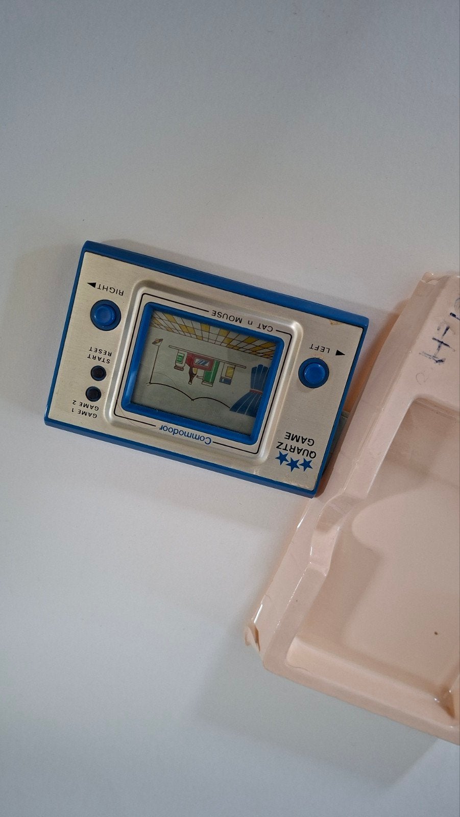Vintage Commoodor Quartz Game Cat 'N Mouse Handheld, Ophalen of Verzenden, Overige merken, Gebruikt
