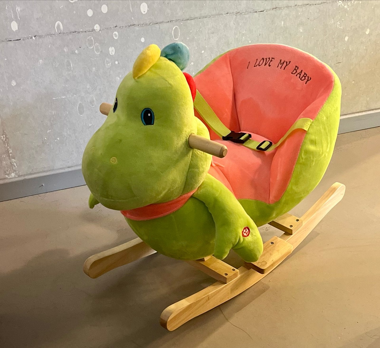 Schattige Dino Schommelstoel voor Baby's, Ophalen, Zo goed als nieuw, Overige typen