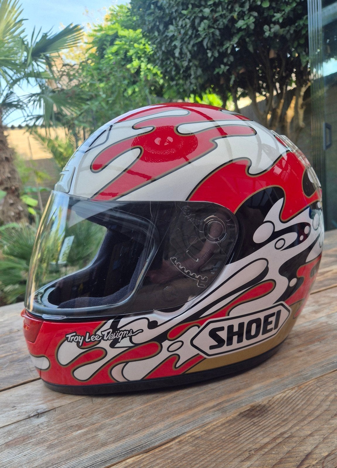 Shoei Troy Lee Design helm XL - Gebruikte staat, Motoren, Ophalen, Tweedehands, Shoei