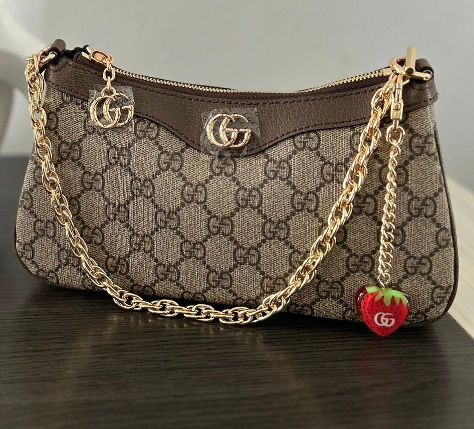 Gucci Schoudertasje Ophidia small, Ophalen of Verzenden, Nieuw, Bruin, Schoudertasje