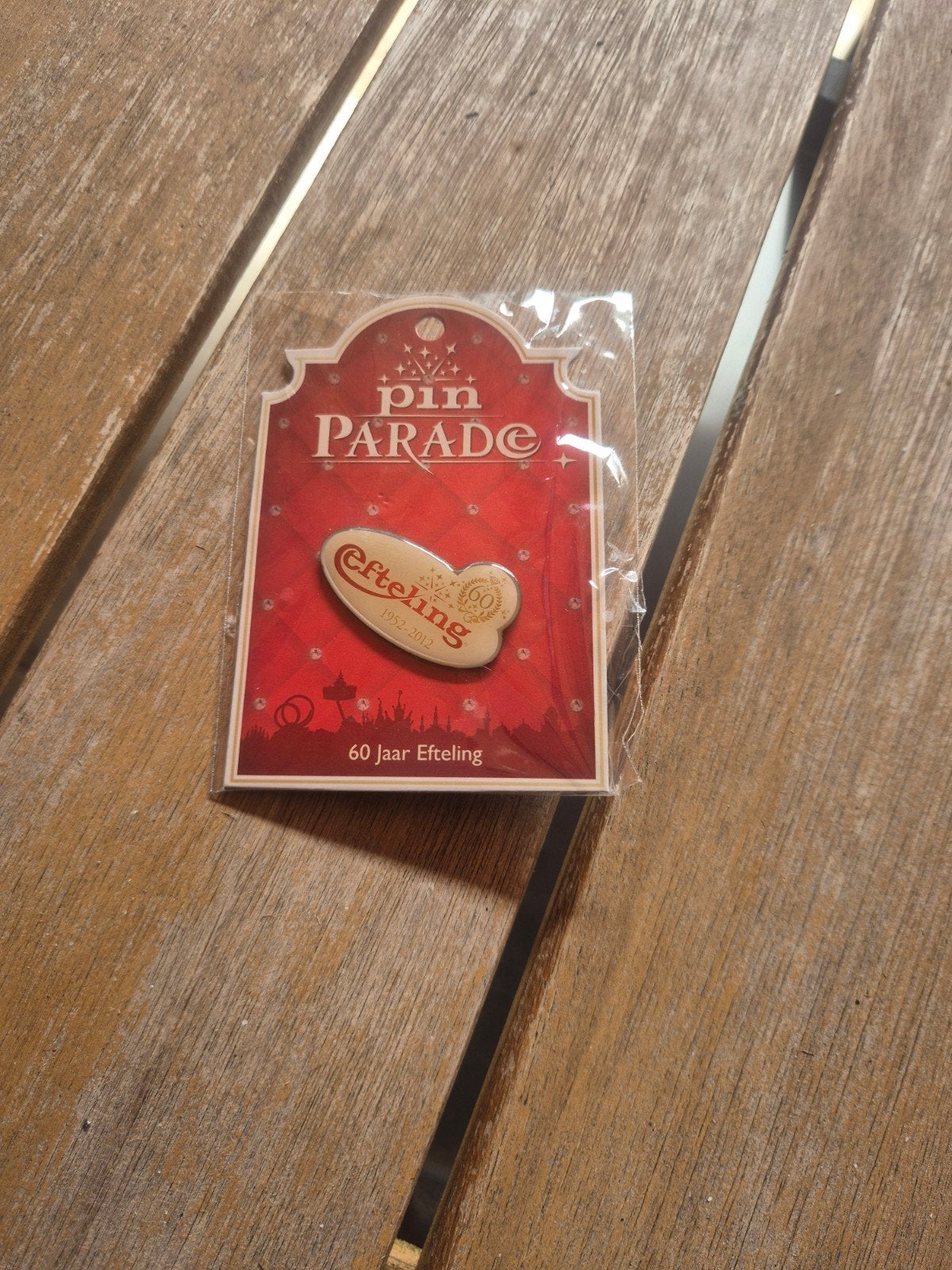 Efteling Pin 60 Jaar, Ophalen of Verzenden, Zo goed als nieuw, Button of Speldje
