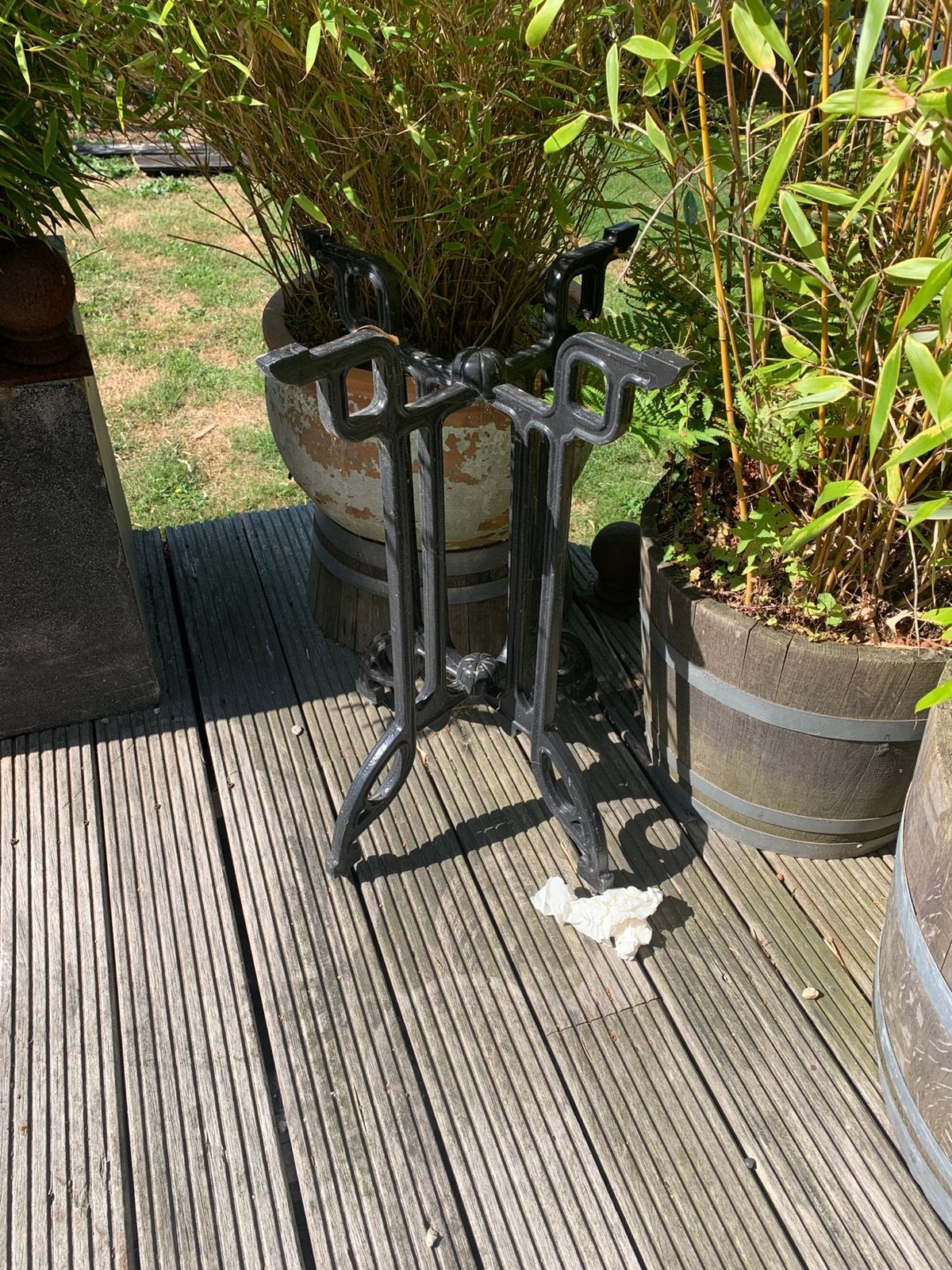 Tafel poot/ Tafelpoot/ Gietijzer/ Aluminium, Ophalen, Zo goed als nieuw