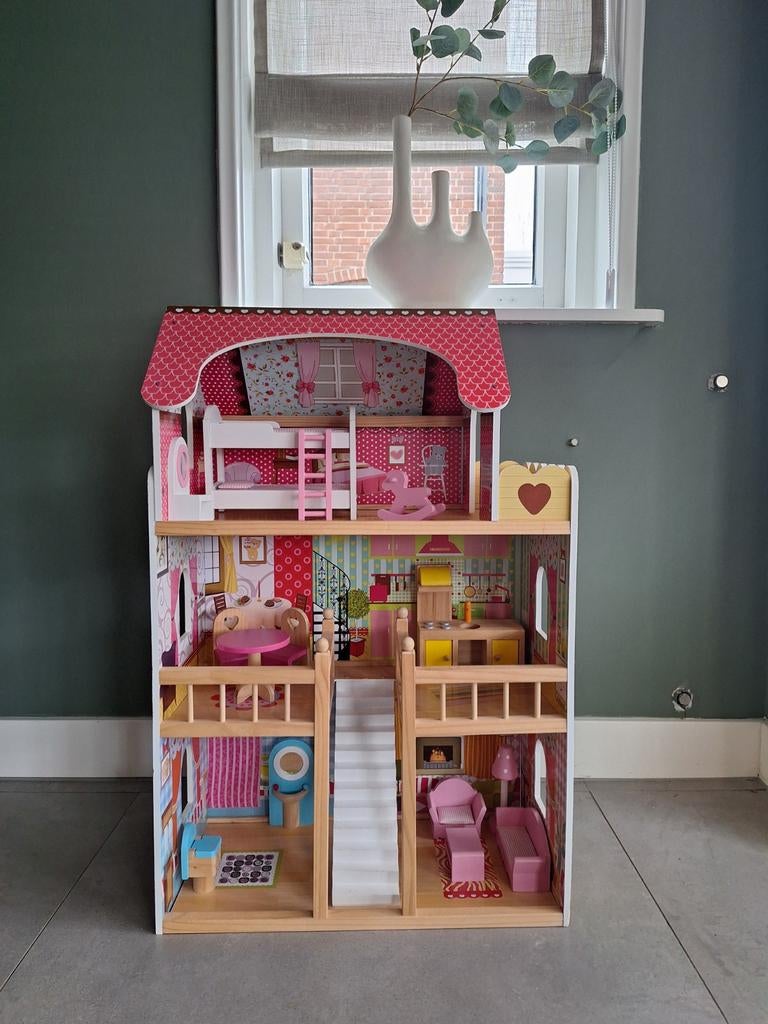 Poppenhuis met meubeltjes, Ophalen, Poppenhuis