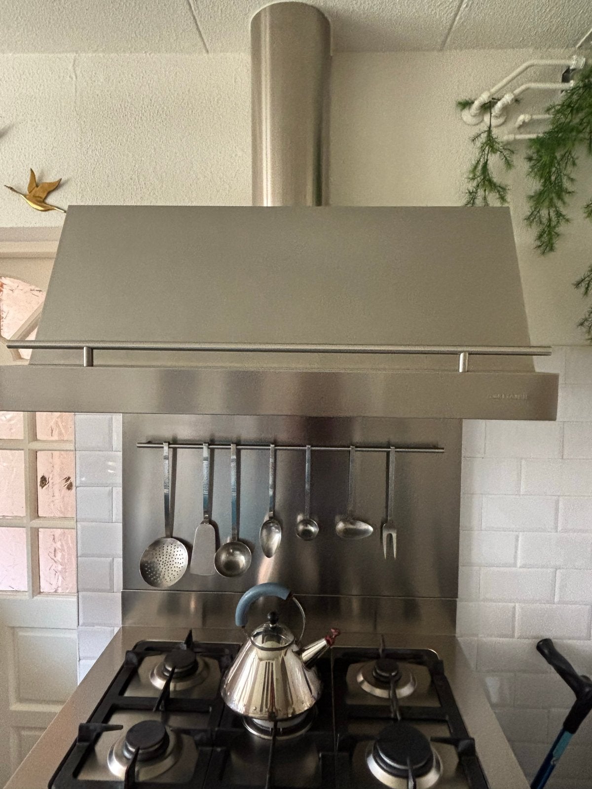 Solitaire gasfornuis met oven en afzuigkap, Ophalen, Gebruikt, 60 cm of meer, Grill