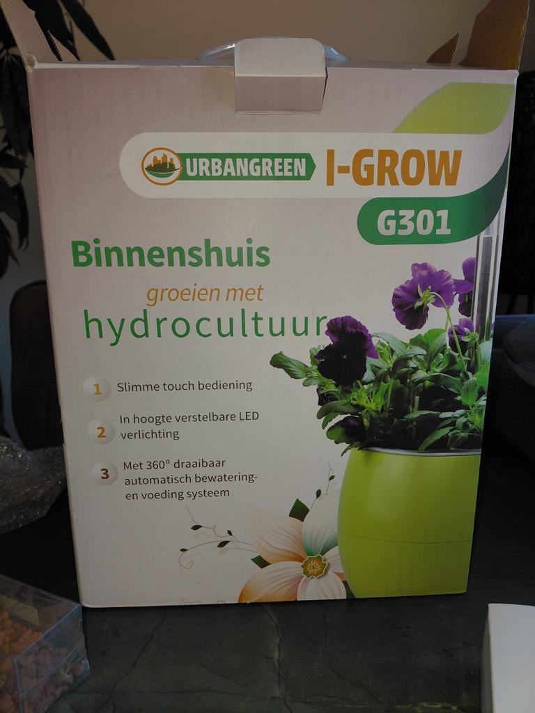 UrbanGreen I-GROW G301 Binnenshuis Hydrocultuur, Ophalen, Kunststof, Minder dan 60 cm, Rond