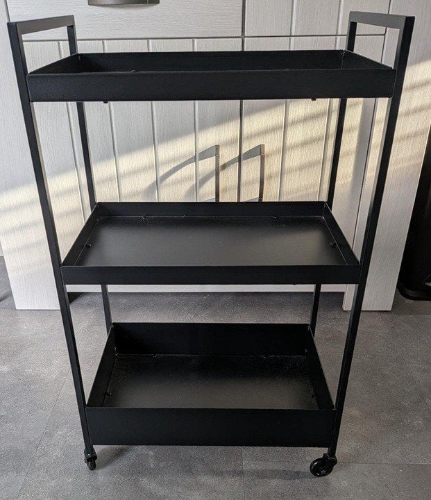 Ikea NISSAFORS roltafel keukentrolley bijzettafel zwart, Ophalen, IKEA, Keukentrolley, Zo goed als nieuw