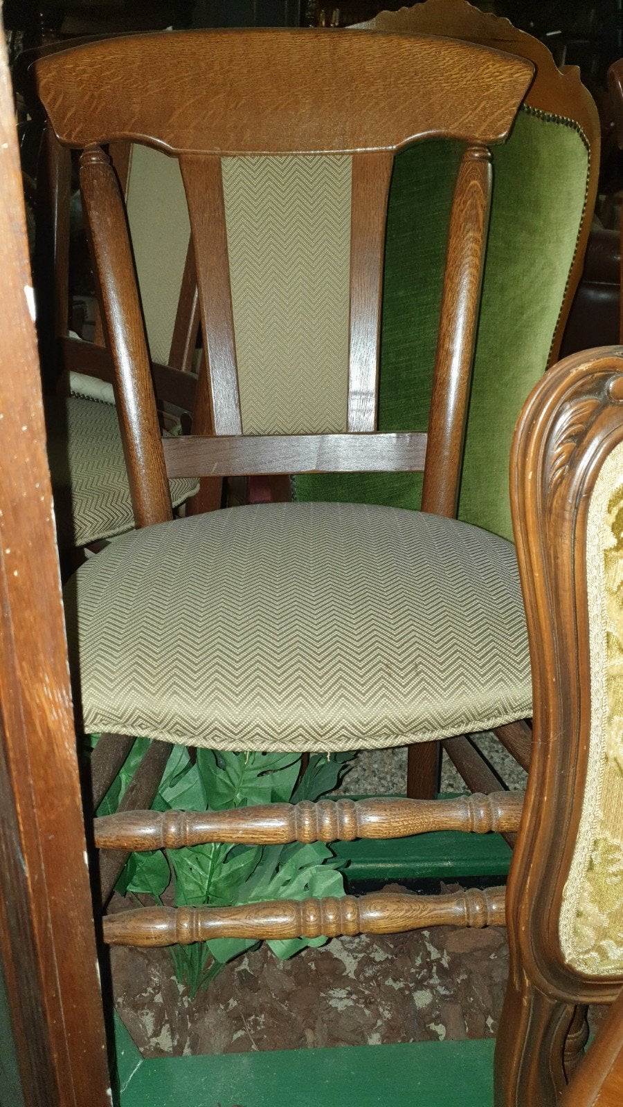 4 Klassieke Eiken Eetkamerstoelen, Ophalen