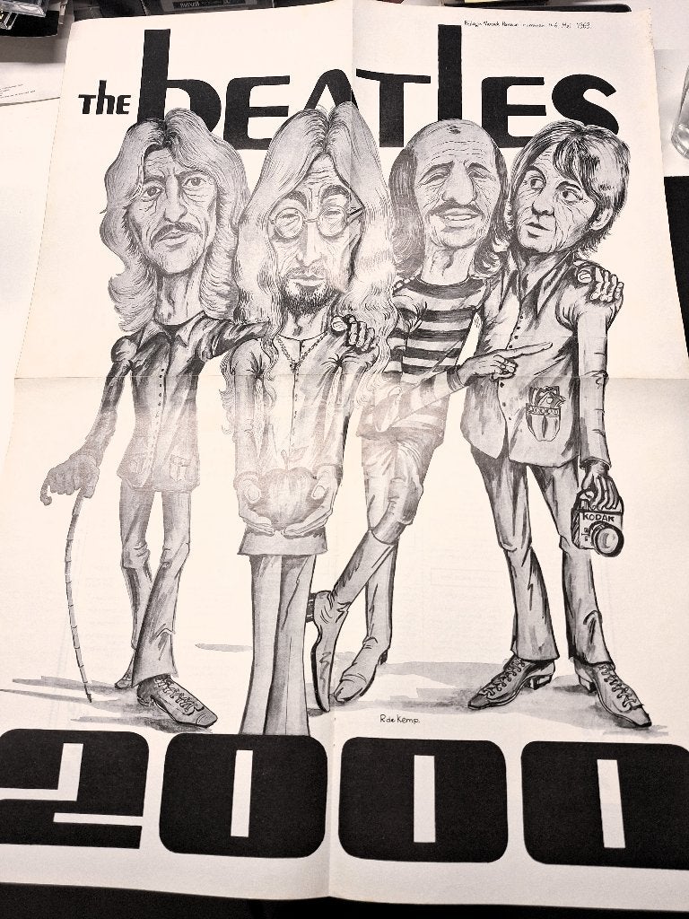 THE BEATLES Poster 1969 (muziek parade extra), Verzamelen, Posters, Ophalen of Verzenden, A1 t/m A3, Muziek, Rechthoekig Staand