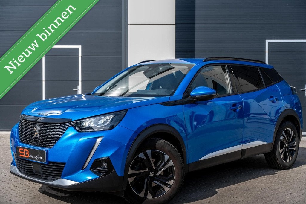 Peugeot 2008 1.2 PureTech Allure 131PK|Keyless|360 Cam|Vol!, Zwart, Blauw, Leder en Stof, Bedrijf