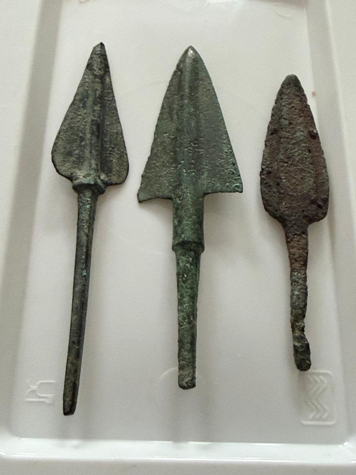 3 Bronzen Pijlpunten, West-Azië/Egeïsche, Ophalen of Verzenden