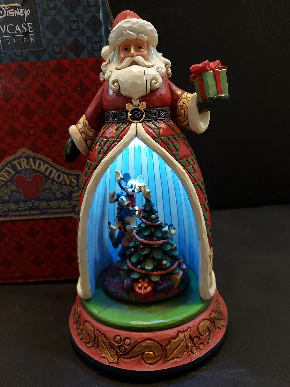 Jim Shore Retired Disney Traditions Kerst Musical Pluto, Verzamelen, Ophalen, Mickey Mouse, Zo goed als nieuw, Beeldje of Figuurtje