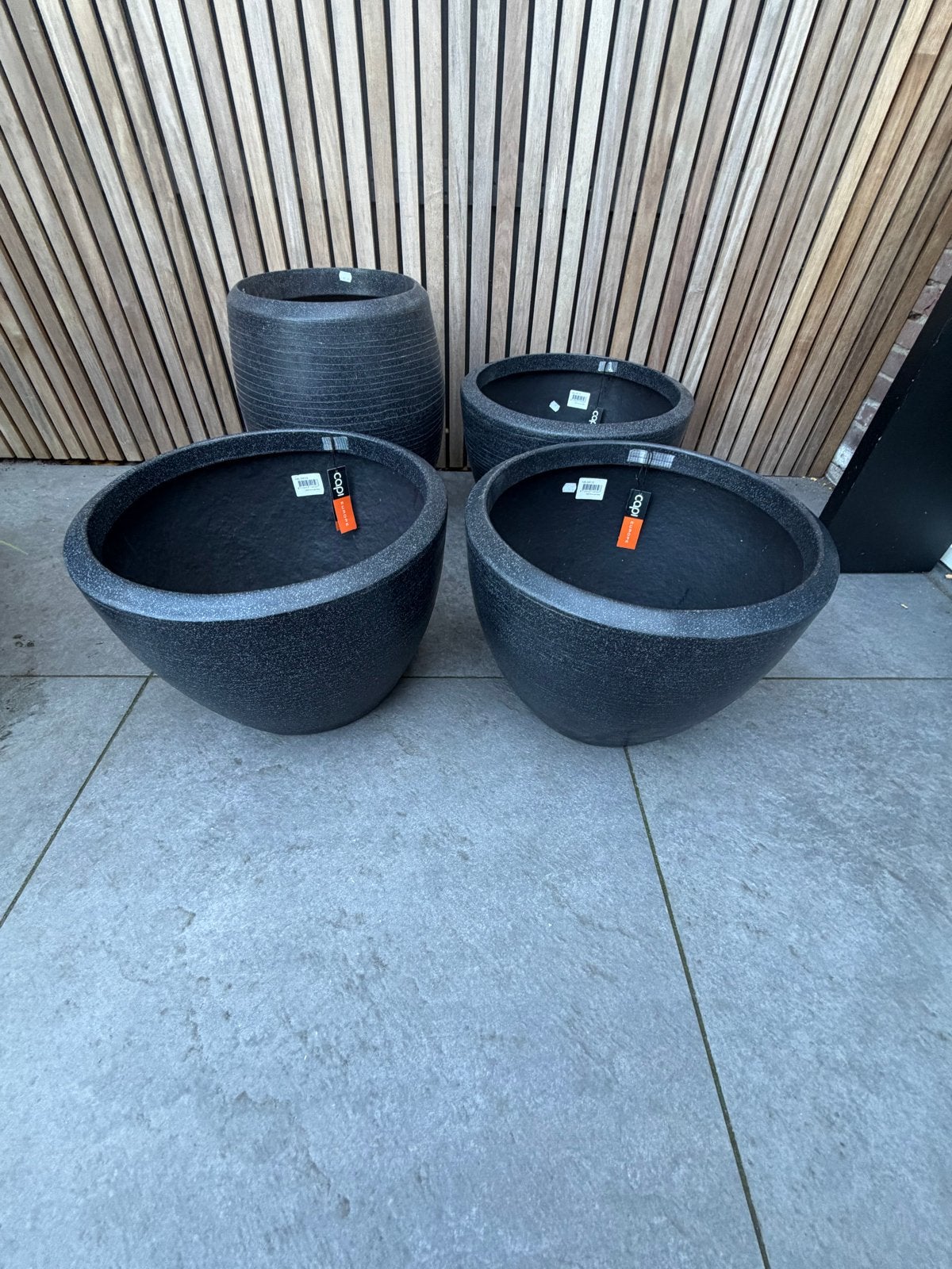 Nieuwe Capi Europe bloempotten set - 4 stuks of los, Ophalen, Kunststof, 40 cm of meer, Rond