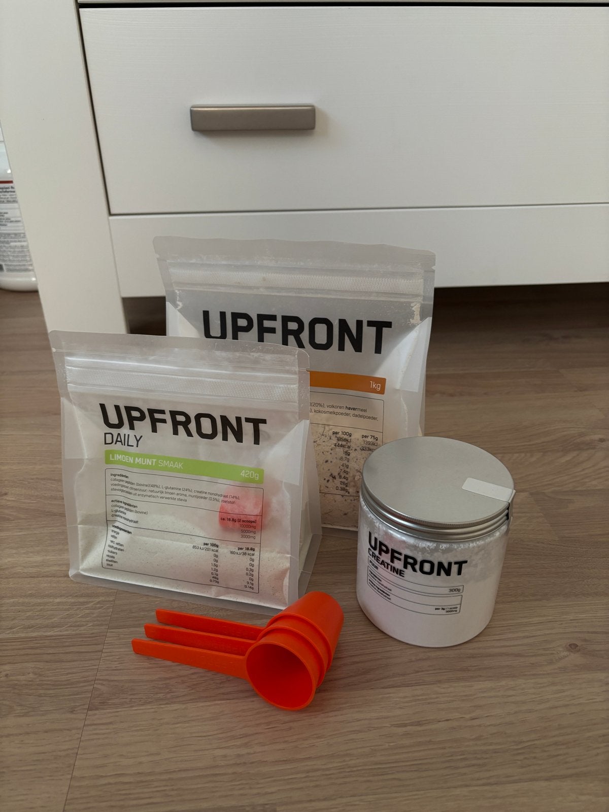 UPFRONT Supplementen: Daily, Creatine, Eiwit Oats, Ophalen of Verzenden, Nieuw, Poeder of Drank