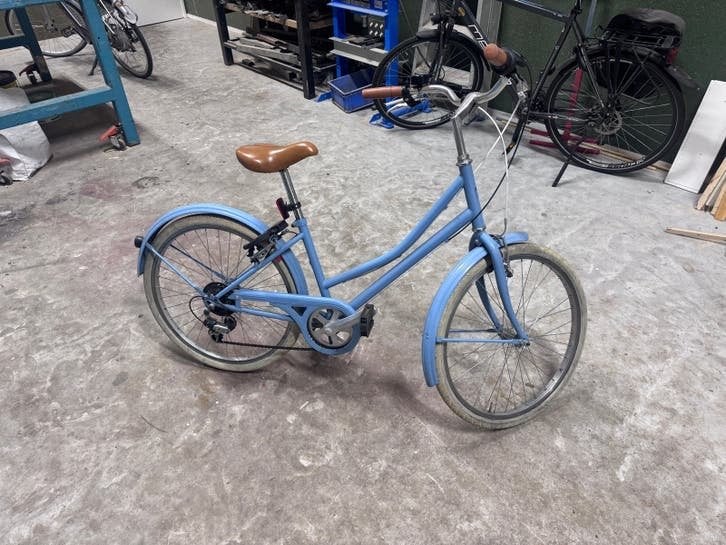Capri meisjesfiets  - Lichtblauw, Fietsen en Brommers, Fietsen | Dames | Damesfietsen, Gebruikt, Velgrem, Versnellingen, Minder dan 47 cm