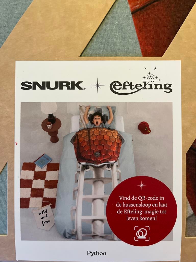 Snurk x Efteling Python dekbedovertrek - Nieuw!, Huis en Inrichting, Slaapkamer | Beddengoed, Dekbedovertrek, Nieuw, Ophalen of Verzenden