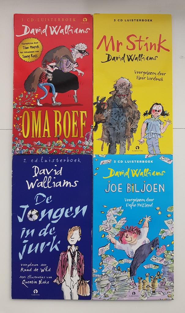 4x Luisterboek David Walliams oa Oma Boef, Mr Stink, Biljoen, Ophalen of Verzenden, David Walliams, Cd, Kind