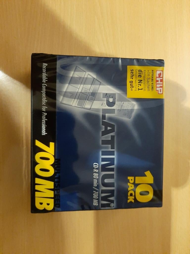 Set van 10 platinum recordable cd-r schijven, Ophalen of Verzenden, Nieuw in verpakking