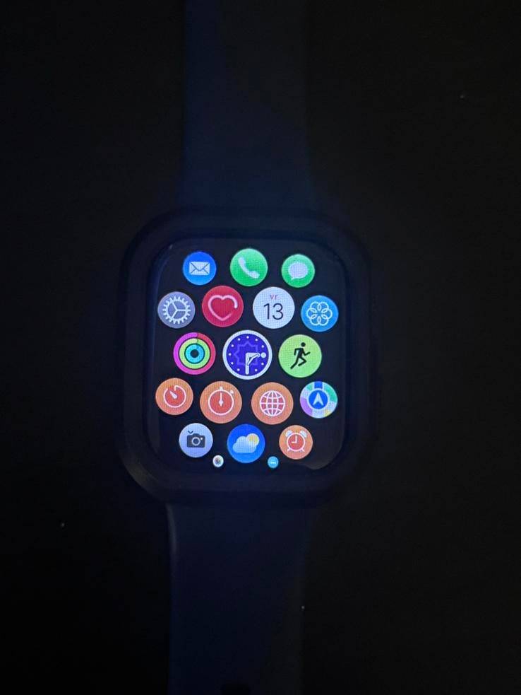 Apple Watch Series 9 - gebruikt, Sieraden, Tassen en Uiterlijk, Smartwatches, Afstand, Zwart, IOS, Nieuw