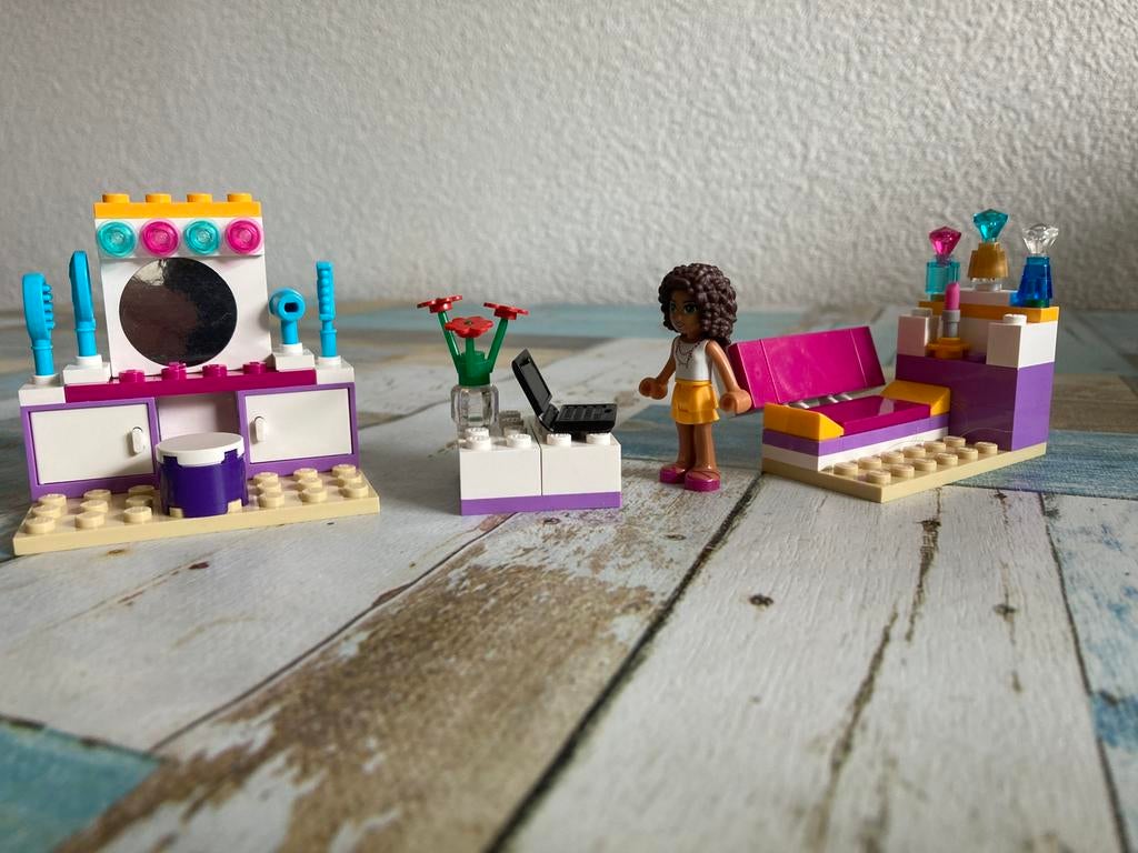 Lego Friends - Andrea’s slaapkamer - 41009 - compleet, Ophalen of Verzenden, Zo goed als nieuw