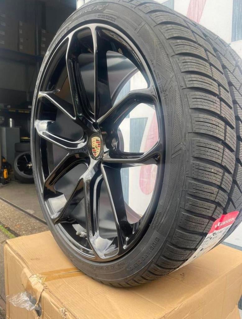22 inch Porsche Cayenne coupe velgen 5x130 + winterbanden, 285 mm, Banden en Velgen, Nieuw, Overige maten
