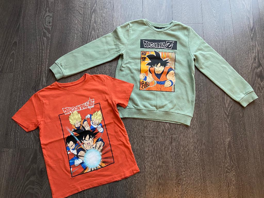 DragonballZ trui en shirt, Ophalen of Verzenden, Zo goed als nieuw, Maat 134