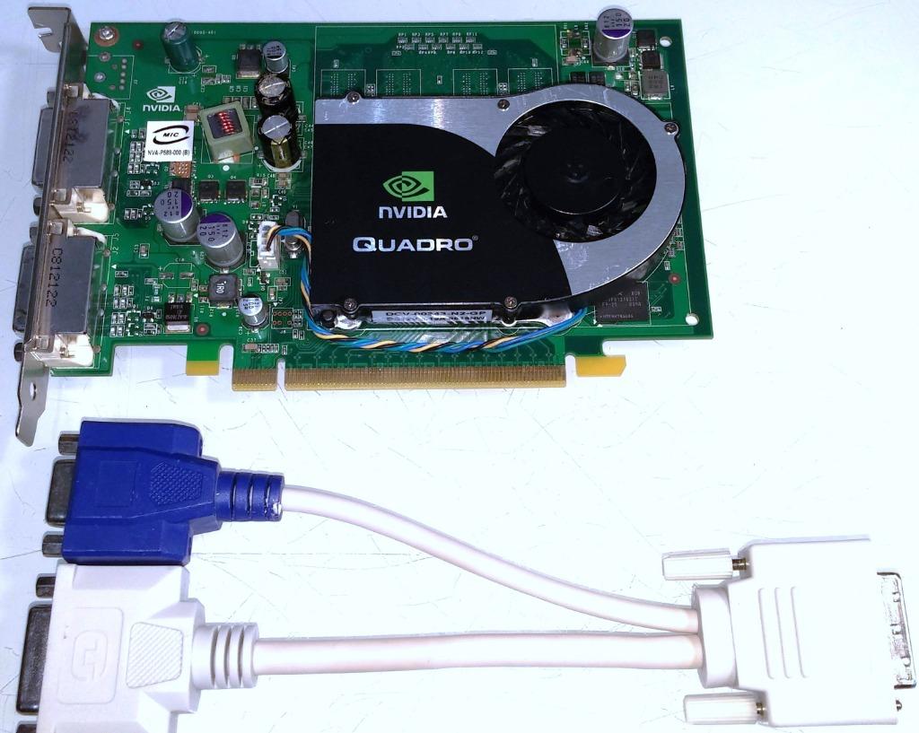 PNY NVIDIA Quadro FX370 256MB DDR2 PCI-E DVI & VGA 8500 GT, PCI-Express 2, Ophalen of Verzenden, Zo goed als nieuw, GDDR2