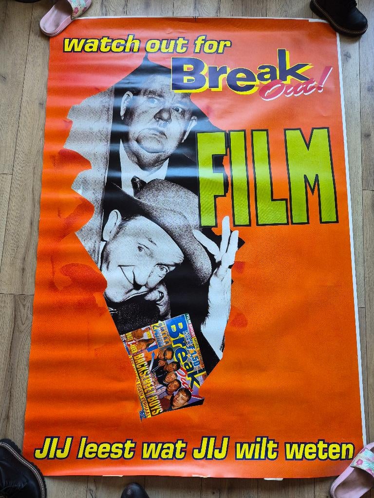 Laurel en Hardy poster, Ophalen, Rechthoekig Staand, Deurposter of groter, Zo goed als nieuw