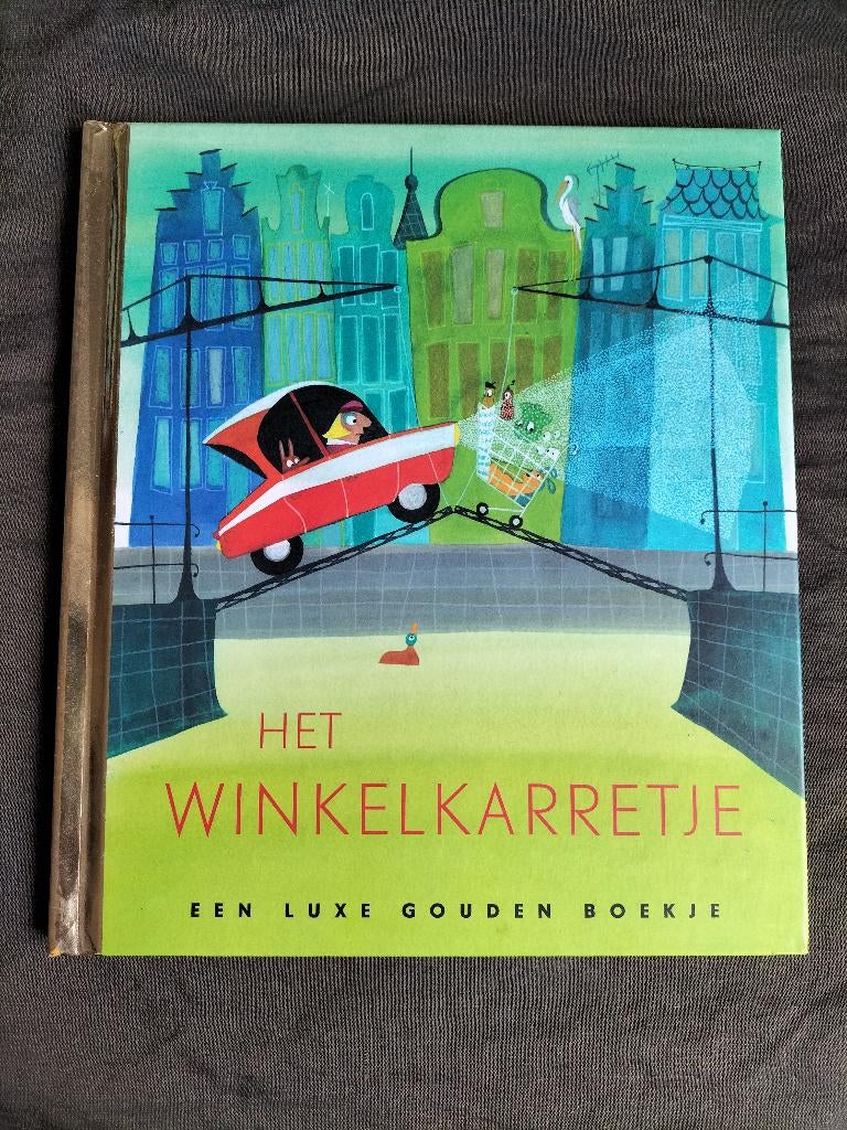 Bibi Dumon Tak - Het winkelkarretje / een luxe gouden boekje, Fictie algemeen, Jongen of Meisje, Zo goed als nieuw, Bibi Dumon Tak