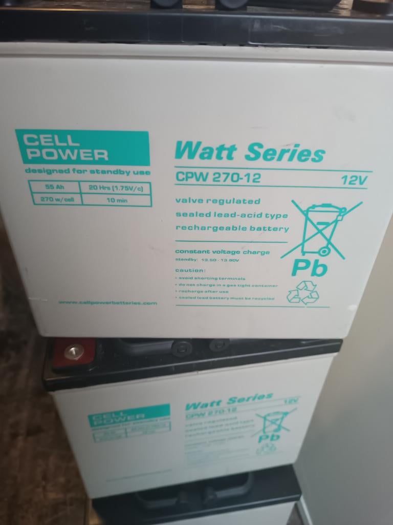 CellPower Accu 12V 55Ah Watt Series 7 stuks, Ophalen of Verzenden, Nieuw, Universele onderdelen