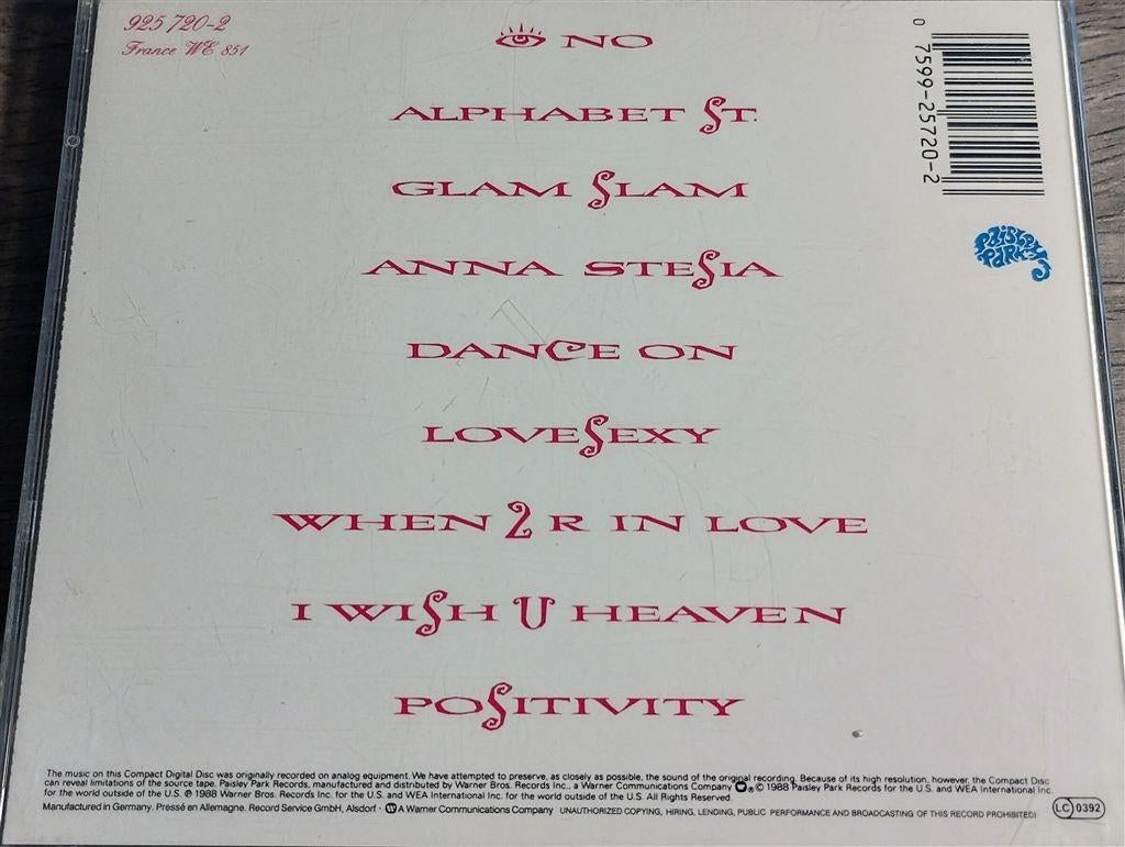 Prince - Lovesexy, Cd's en Dvd's, Ophalen of Verzenden, Zo goed als nieuw