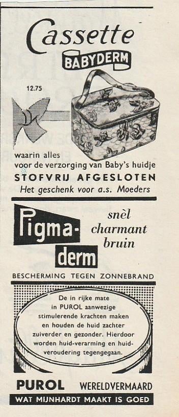 retro reclame 1965 Mijnhardt Babyderm mandje cassette, Verzamelen, Verzenden, Overige typen