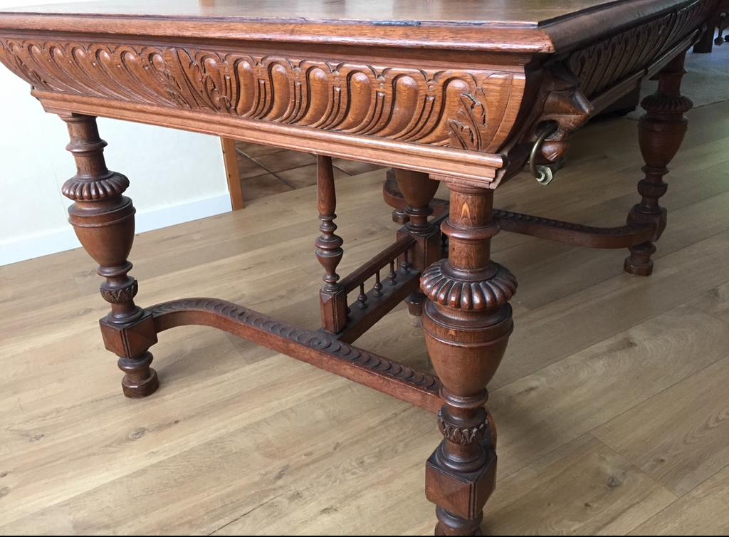 Mechelse tafel uitschuifbaar met 6 stoelen, Antiek en Kunst, Ophalen