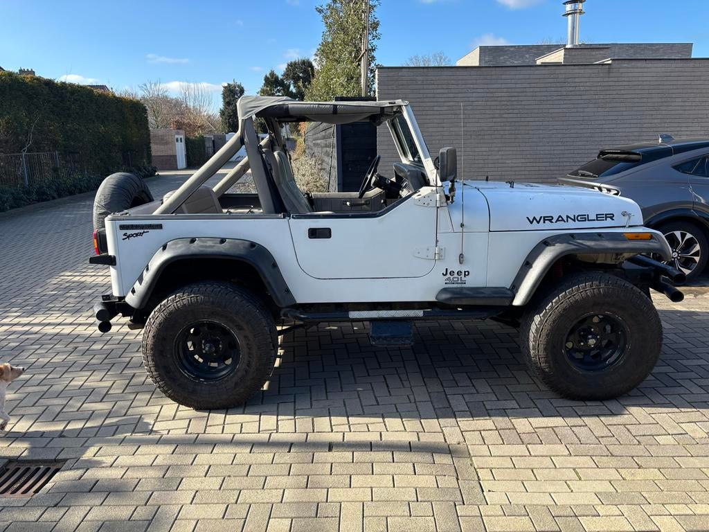 Jeep wrangler 1989 Wit, Auto's, 2500 cc, Cabriolet, 4 stoelen, Wit