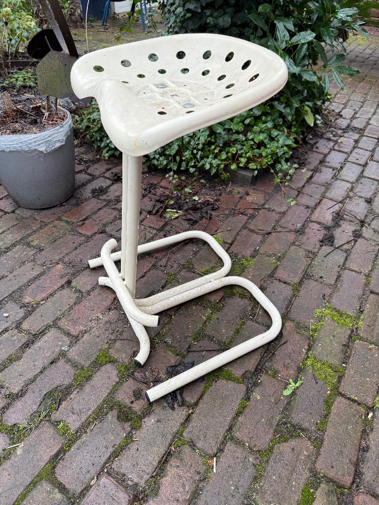Barkruk tractorzit sixties seventies vintage, Huis en Inrichting, Ophalen, Gebruikt, Met voetsteun, 1 kruk