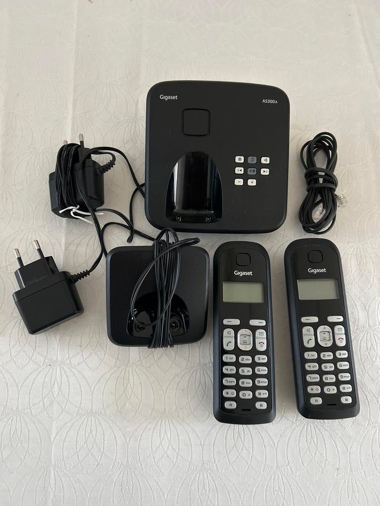 Gigaset AS300A Draadloze Telefoon met 2 Handsets, Ophalen, Gebruikt, 2 handsets