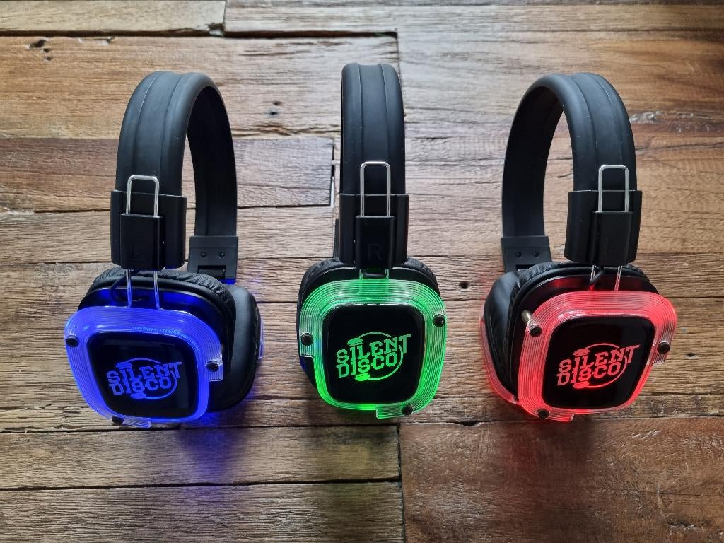 Silent discoset te huur/huren!, Hobby en Vrije tijd, Feestartikelen | Verhuur, Overige, Ophalen