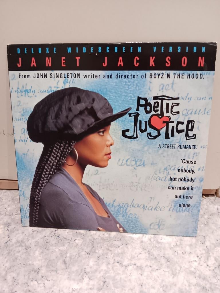 Laserdisc poetic justice mooie staat, Ophalen of Verzenden, Zo goed als nieuw, Overige formaten