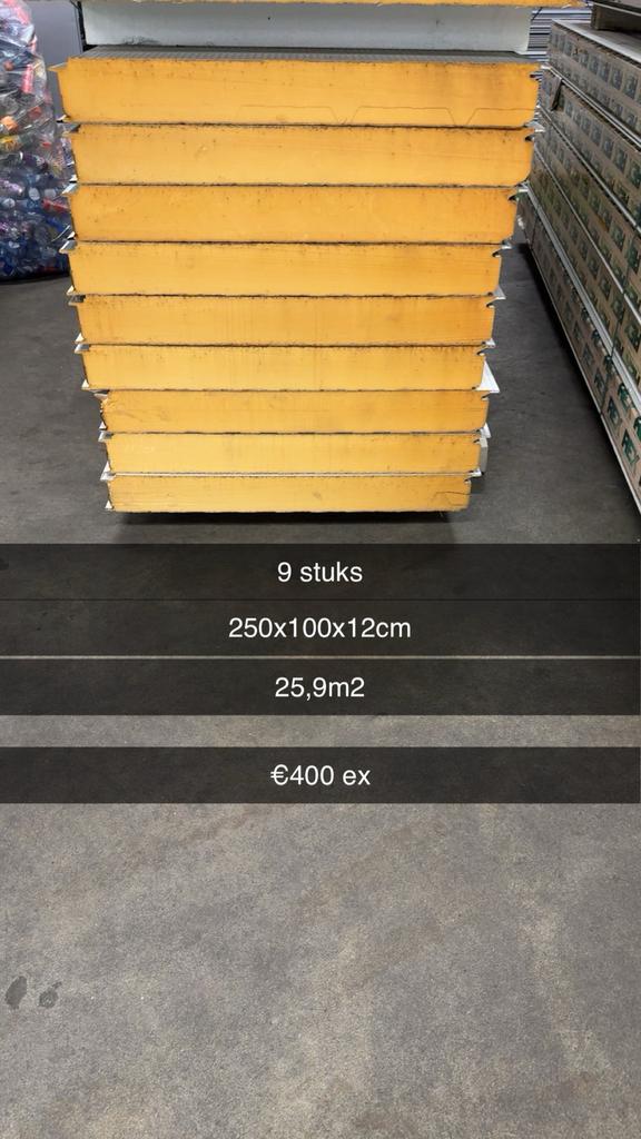Sandwich panel 40, 60, 80, 120, 150, 160 180, 200mm dik