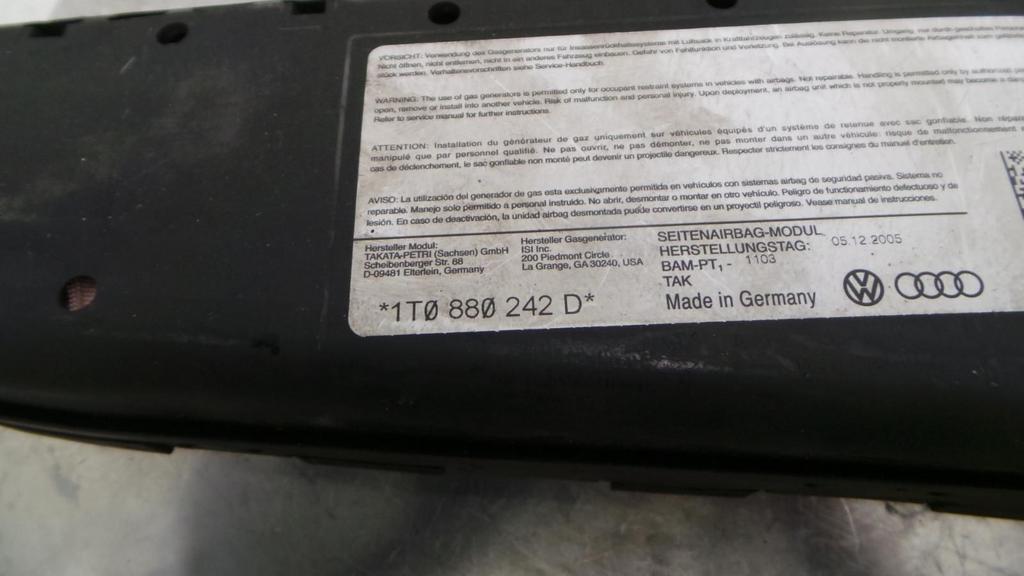 VOLKSWAGEN TOURAN AIRBAG RECHTS 2006, Ophalen of Verzenden, Gebruikt, Stiba lid