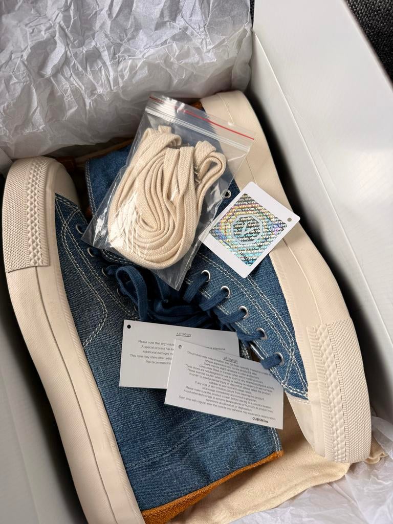Nieuwe Visvim Skagway Hi silhouette ($630) - US 10, Blauw, Nieuw, Ophalen of Verzenden, Sneakers of Gympen
