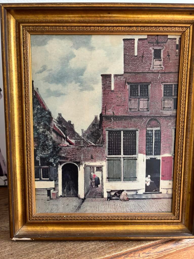 Reproductie poster van “het Straatje” van Johannes Vermeer, Ophalen of Verzenden