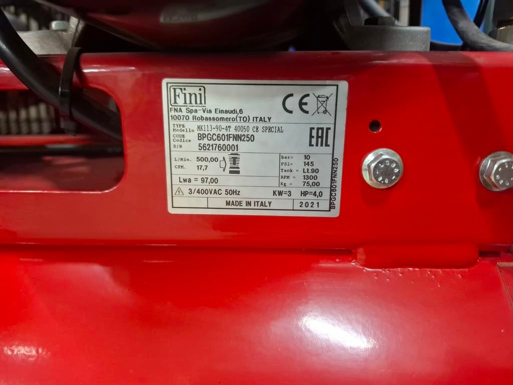 Fini Advanced Compressor - Gebruikt, Ophalen, Gebruikt, 10 bar of meer, 400 tot 800 liter/min