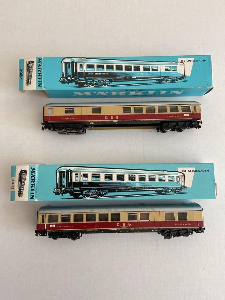 marklin  TEE  rijtuig   tinplate en loc  103   o v p, Wisselstroom, Wagon, Ophalen of Verzenden, Zo goed als nieuw